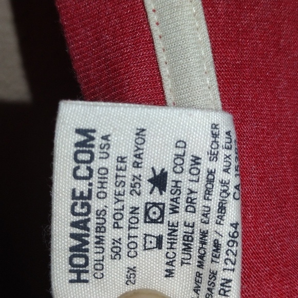 Homage Baseball Topps Red Baseball Tee L - Picture 5 of 6